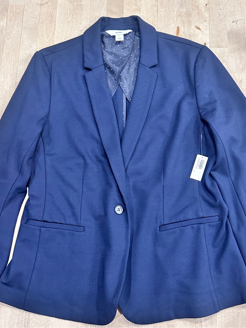 Old Navy Navy Blue Single-Button Blazer